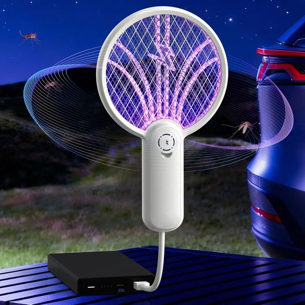 

Mini Electric Mosquito Racket Automatic 2 in 1 Mosquito Killer Lamp UV Attractant Portable Electric Mosquito Swatter Home