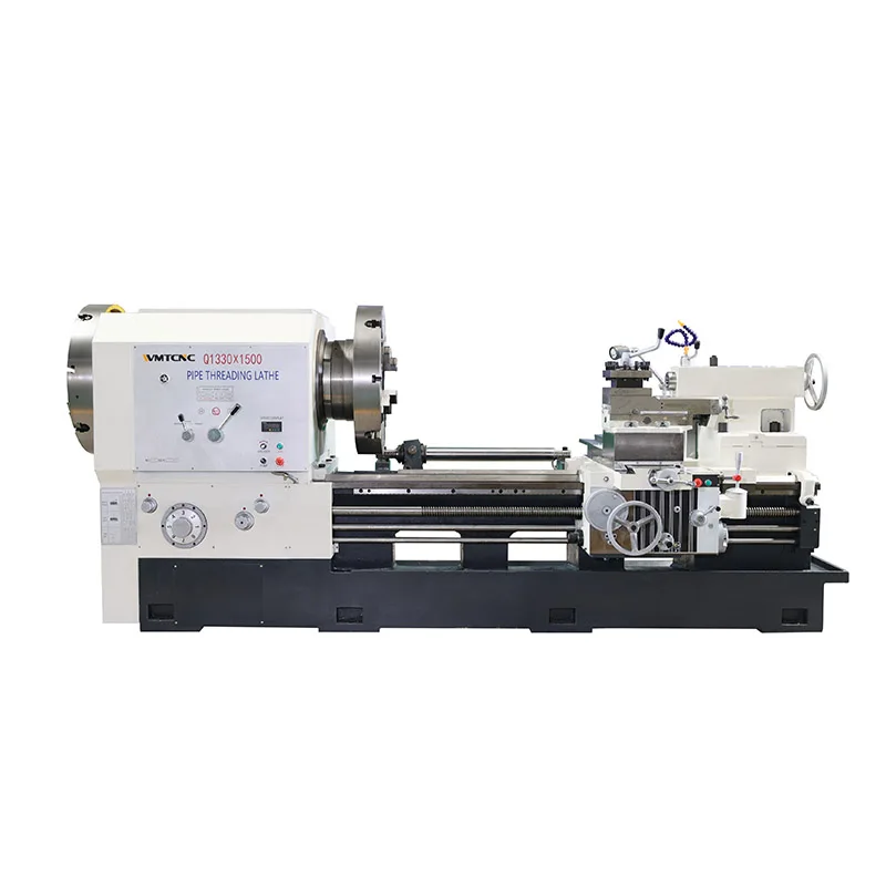 Airow Heavy Duty Products Q1330 Compact Structure Manual Pipe Threading Lathe Machine of Low Cost