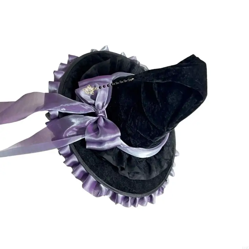 2025 Nuovo cappello da stregone Halloween Capsine magnetiche per donne Accessori per costumi per magliette per donne Disegni a