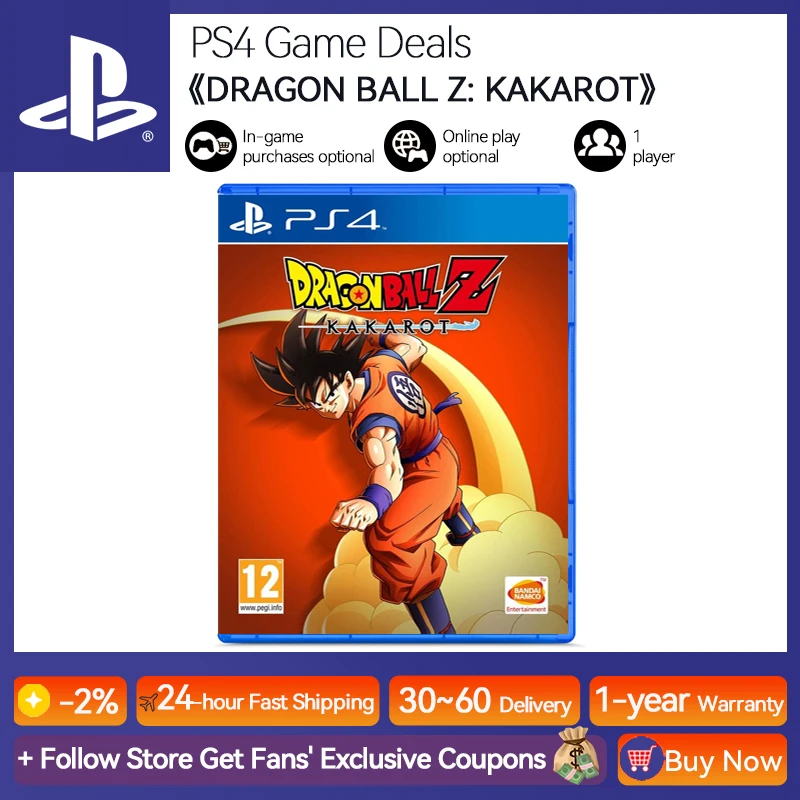 Sony PS4 DRAGON BALL Z: KAKAROT Game Deals Physical for Platform PlayStation4 PS4 PlayStation5 PS5 CD-version Game Consoles