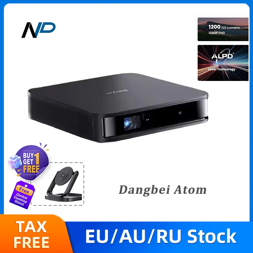 Dangbei Atom Support 3D First Google TV™ Mini Laser Projector 1200 ISO lumens 1080P