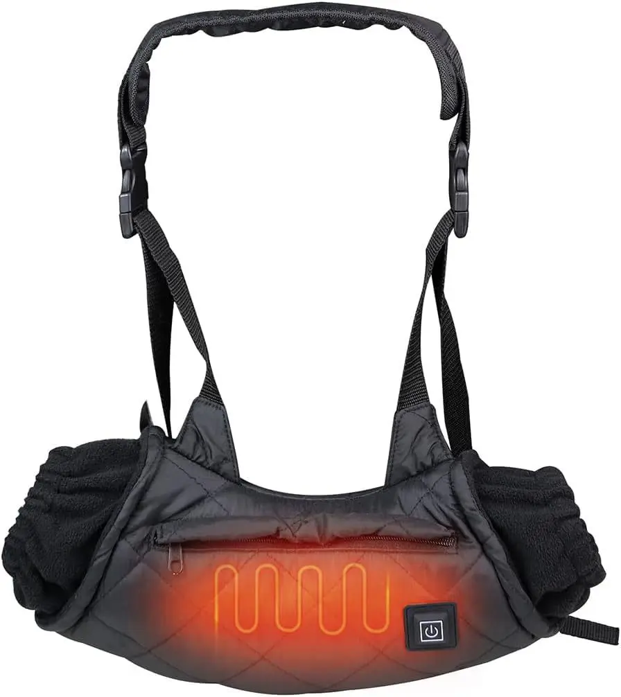 Heated Hand Muff Electric Heated Hand Warmer Pouch with USB Connector Adjustable Strap 3 Temperature Adjustment
