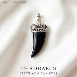 Pendant Maori Ethnic Tiger Tooth Brand New Fashion Jewelry 925 Sterling Silver Europe Style Gift For Woman & Men