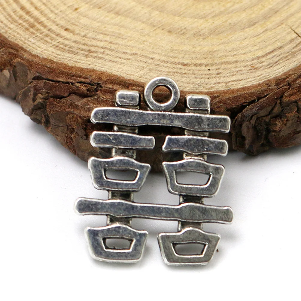 

20Pcs Alloy Double Character Pendant Charms DIY Jewelry Making Necklace Bracelet Keychain Crafts Alloy Pendant Charm