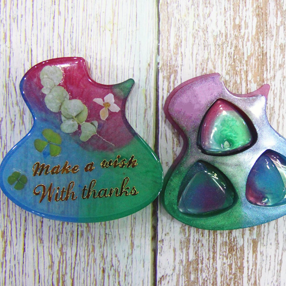 

1 Set Pick Silicone Crafts Diy Epoxy For Resin Casting Storage Box Practical Guitar Picks Molds Triangle Plectrum Resin Mold