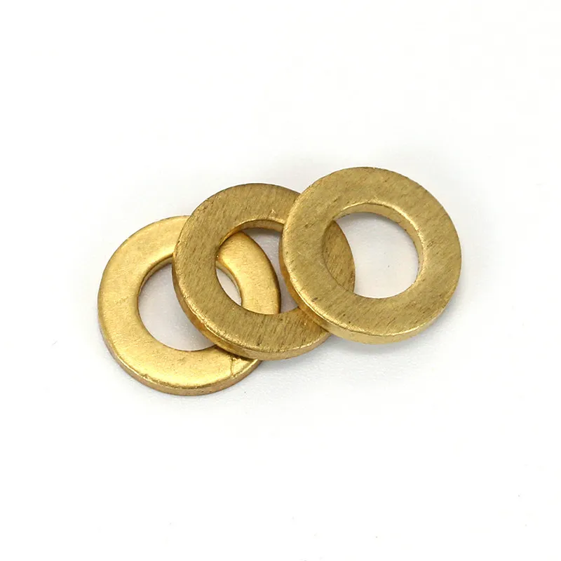 10/30/50/100pcs M3 M4 M5 Solid Copper Washer Flat Ring Gasket Spacer Washers Fastener Hardware  Thickness 0.5mm-2mm Mulit-Size