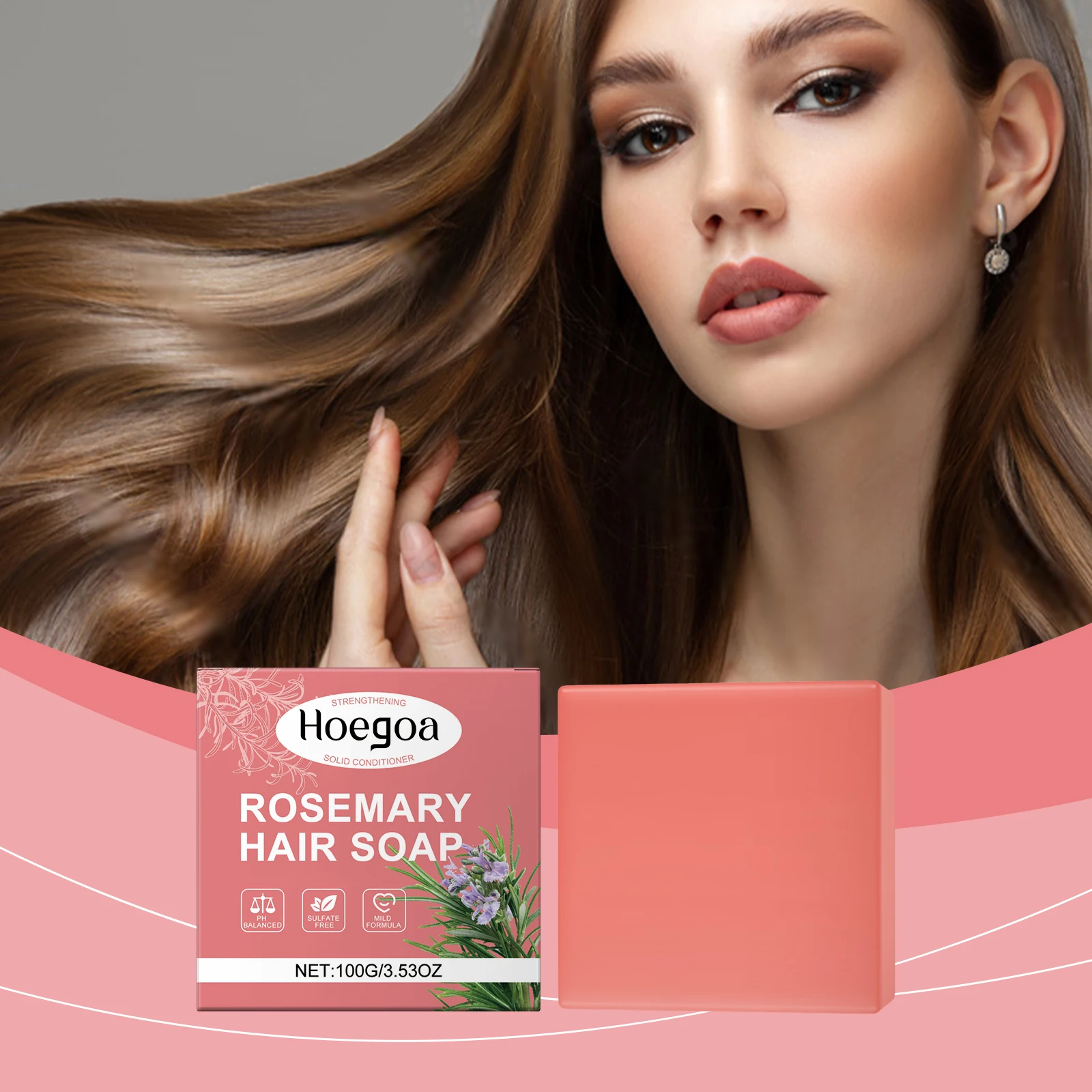 

Rosemary Hair Care Soap Nourishes Dry and Split Ends Gently Protects Hair Tips Natural Ginger Extract Hair Care Soap