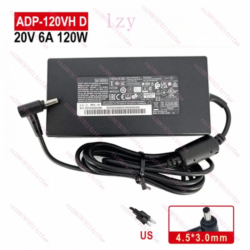 

Оригинальное зарядное устройство для игрового ноутбука MSI gf63, тонкое зарядное устройство для ноутбука, 20 В, 120 Вт, источник питания переменного/постоянного тока