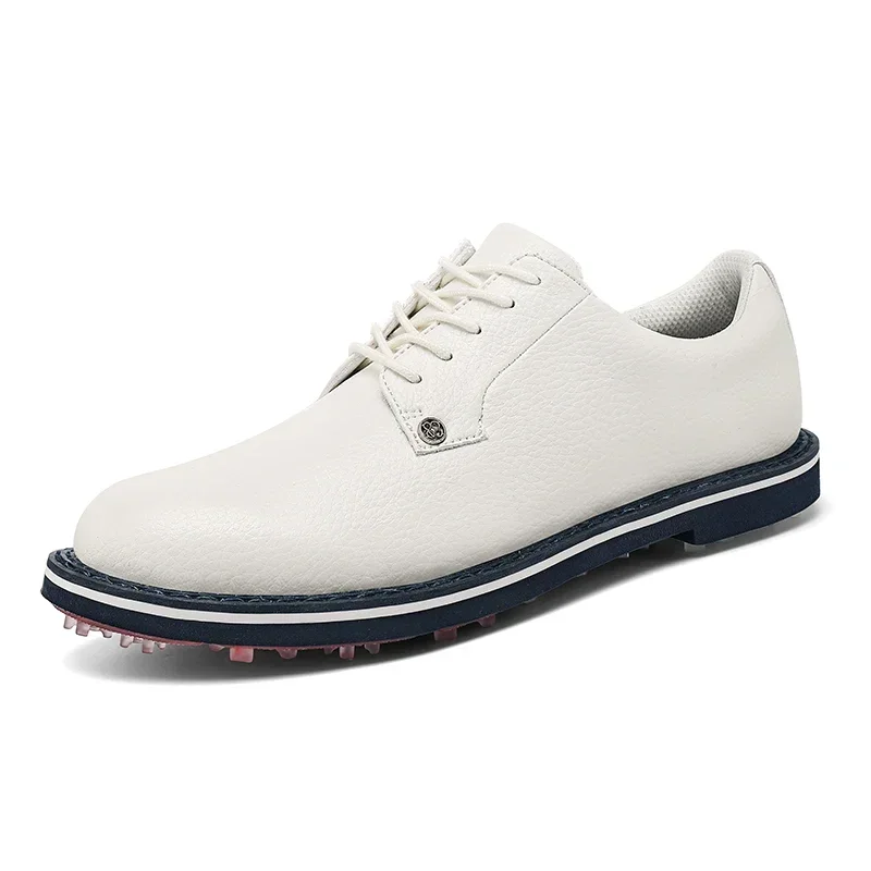 Zapatos de golf de lujo para hombre, calzado de golf sin clavos para mujer, zapatillas cómodas para caminar