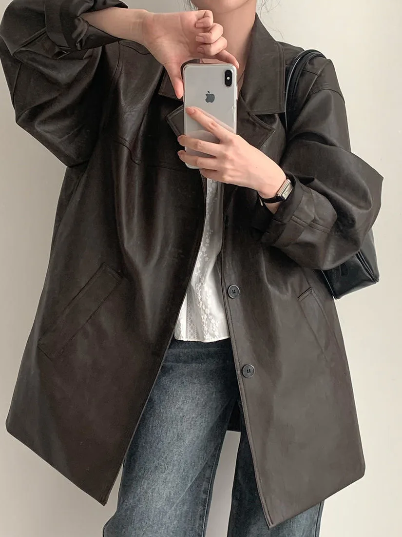 Fashionable Loose British Style Women's Black Suit Jacket Korean Version Autumn New Arrival Street Style High-End Feeling