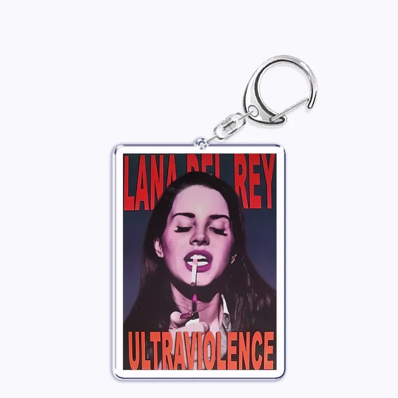 Popular Singer Lana Del Rey Keychain for Accessories Bag Pendant Key Chain Ring Born To Die Ultraviolence Keychains Jewelry Gift