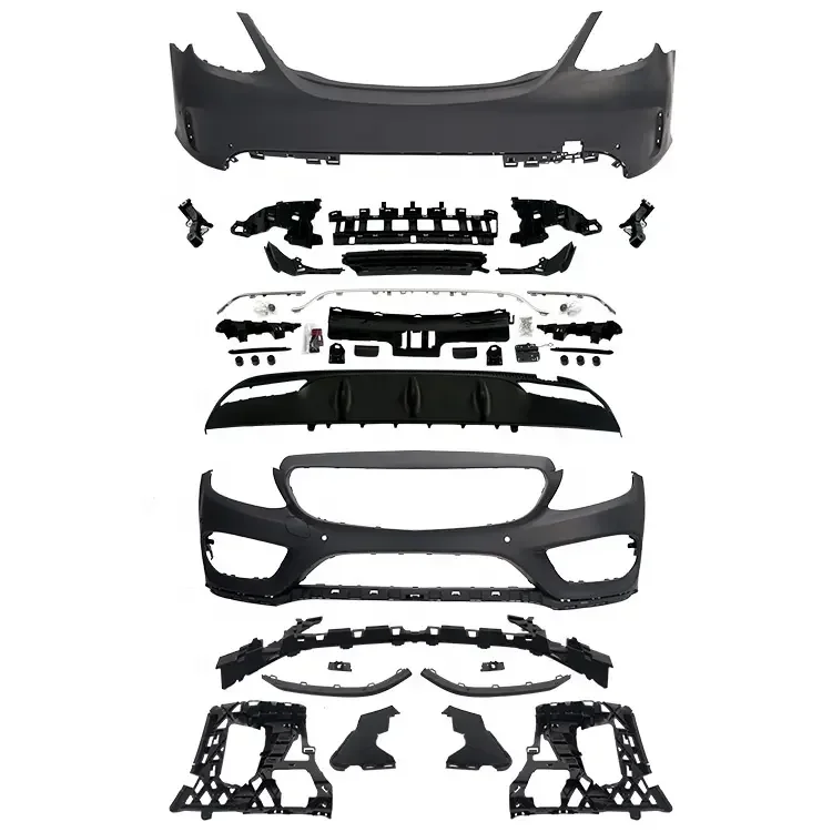 

W205 upgrade C63 AMG style body kit For Mercedes Benz C Class Car Bumper Side Skirt Grille Bodykit