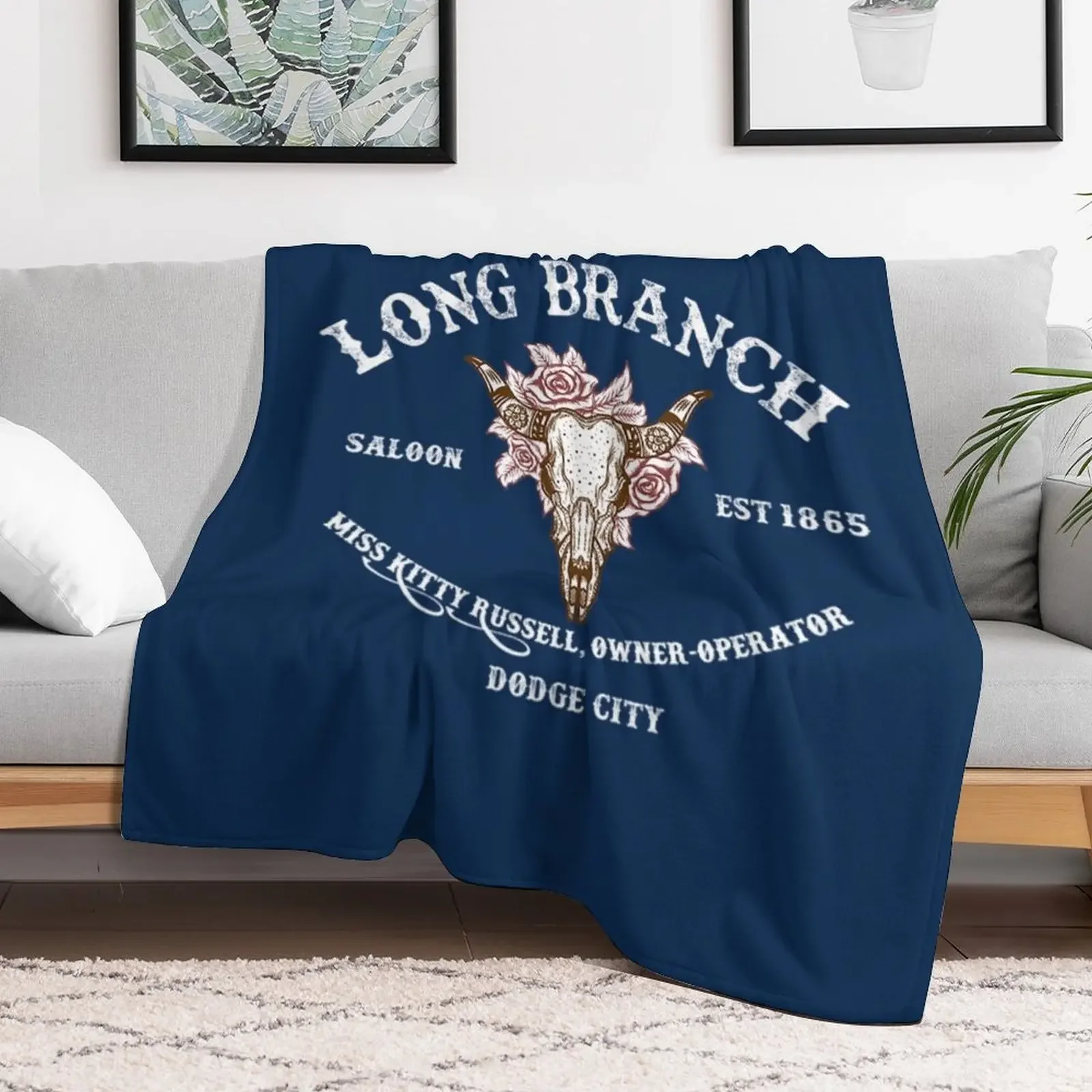 Gunsmoke T-ShirtLong Branch Saloon Throw Blanket For Sofa Thin Nap Soft Beds Blankets