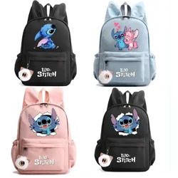 MINISO Disney Lilo Stitch Backpack for Girl Boy Student Teenager Children Rucksack Women kawaii Cartoon School Bag Mochila