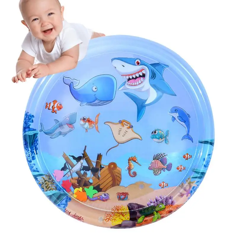 

Water Mat For Kids Large Water Play Mat For Babies Inflatable Visual Stimulation Portable Water Playmat For Promotes Motor &