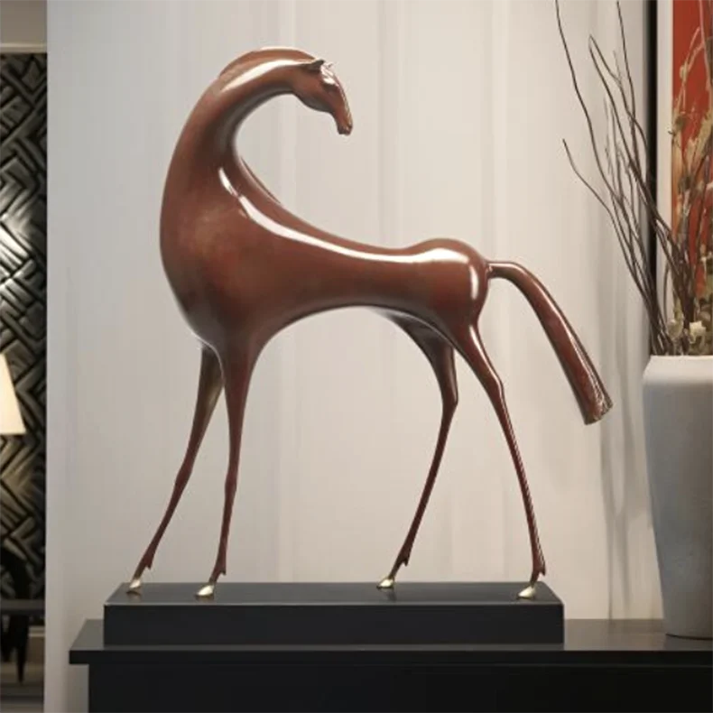 Modern Art Abstract Desktop Nordic Horse Statue Home Decor Sculpture Figurine Crafts Ornaments for Home Decor