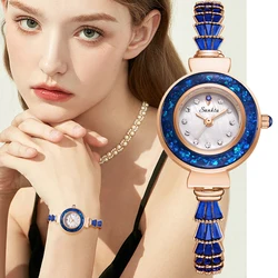 LIGE-Montre-bracelet diamant pour femme, marque de luxe, nouvelle mode, avec boîte