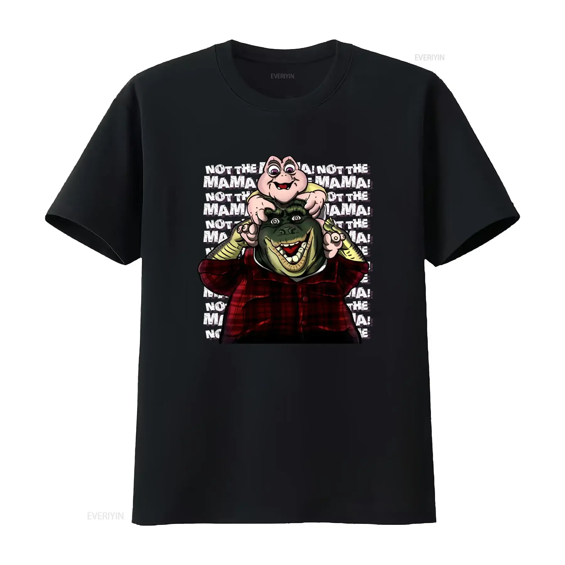 Camiseta informal vintage con estampado de la familia de dinosaurios de la caricatura Not The Mama Dinosaurs, diseño de papá, bebé, Sinclair, amor paterno, transpirable y elástica.
