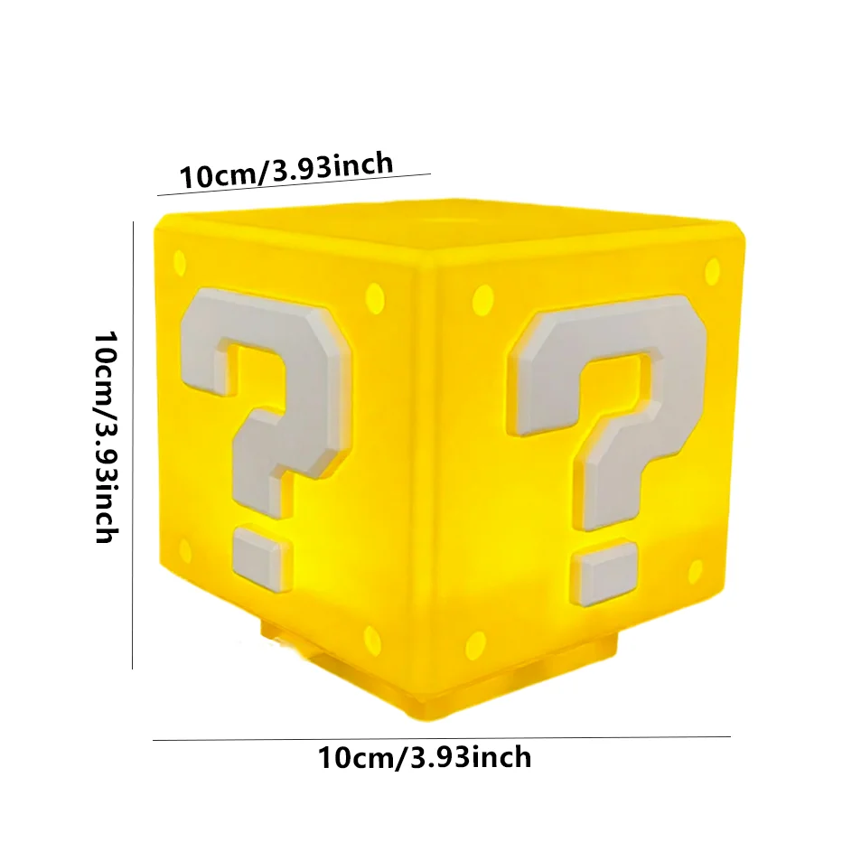 2026Question Block Lamp with Sound Effects USB Powered LEDNight Light for Gaming Room Decor  for Gamers Classic Pixel Art Design view 2