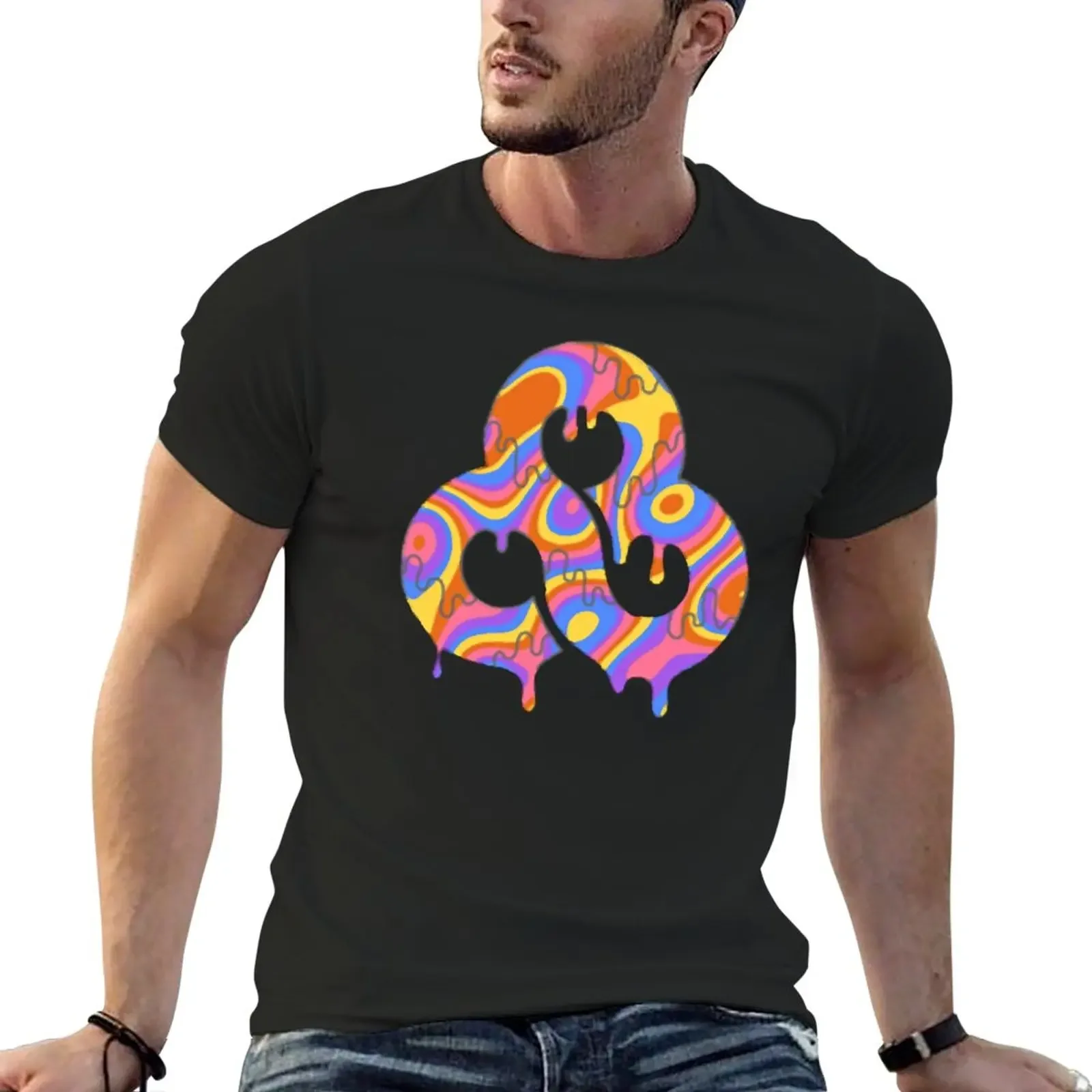 

New Bonnaroo Rainbow Drip Logo T-Shirt Tee shirt plus size tops plain t-shirt black t-shirts for men