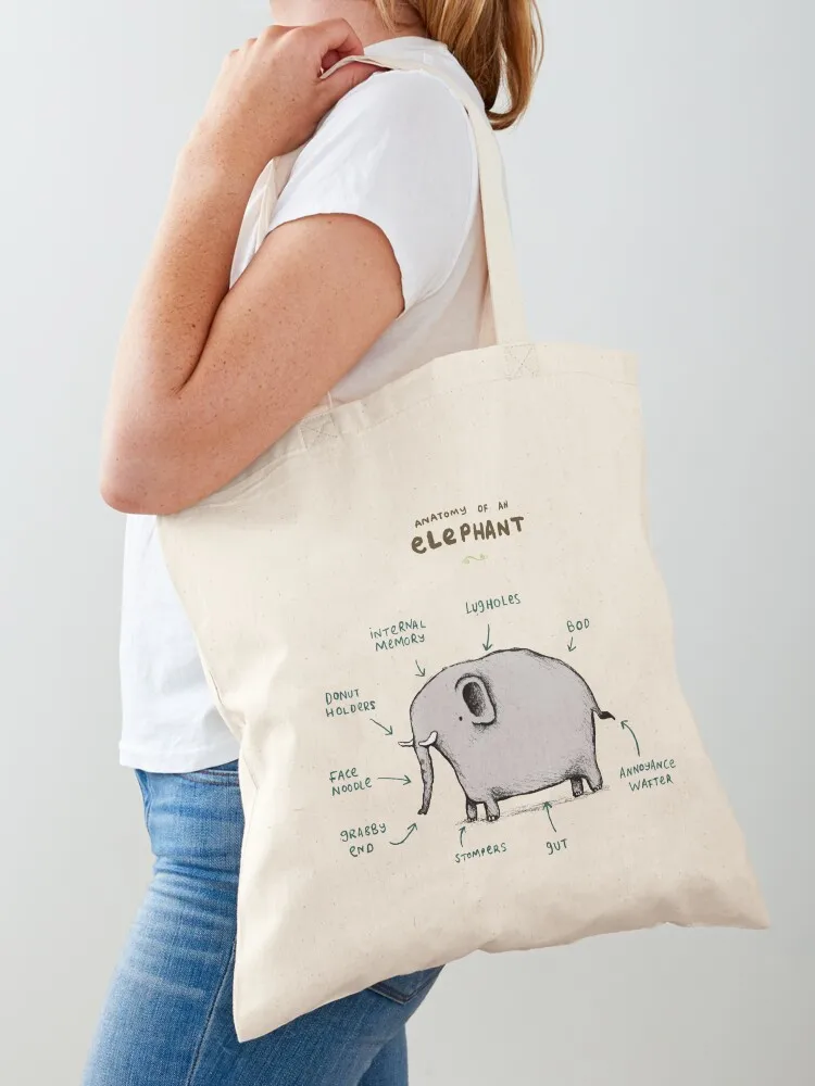 Anatomy of an Elephant Tote Bag hand bag ladies Candy bags Handbags