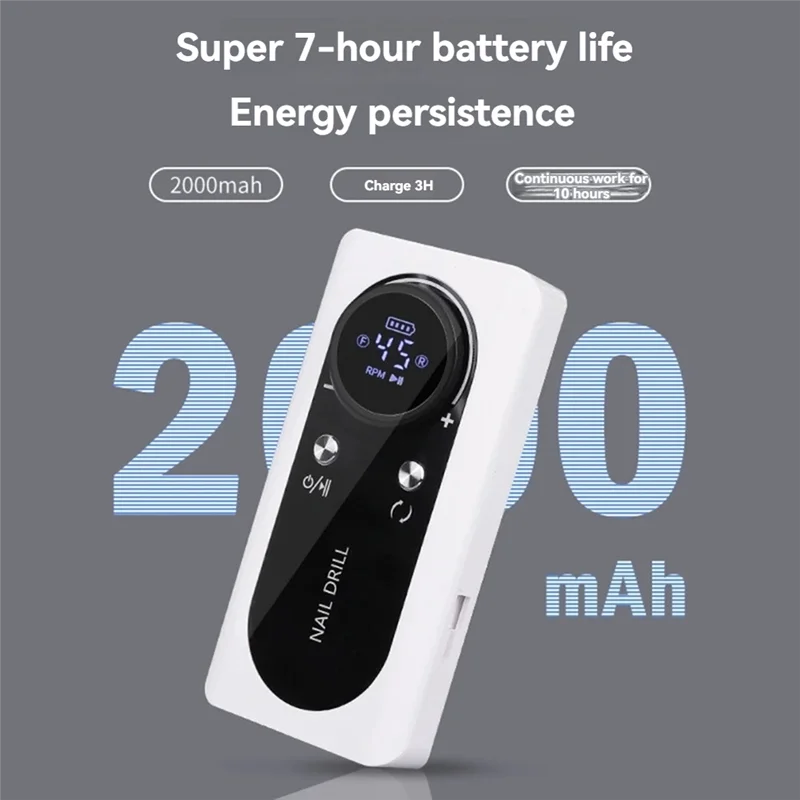 A47F-Low Noise Nail Sander Polish Machine Professional Nail Removal Machine Nail Polish Machine Manicure Salon Tool