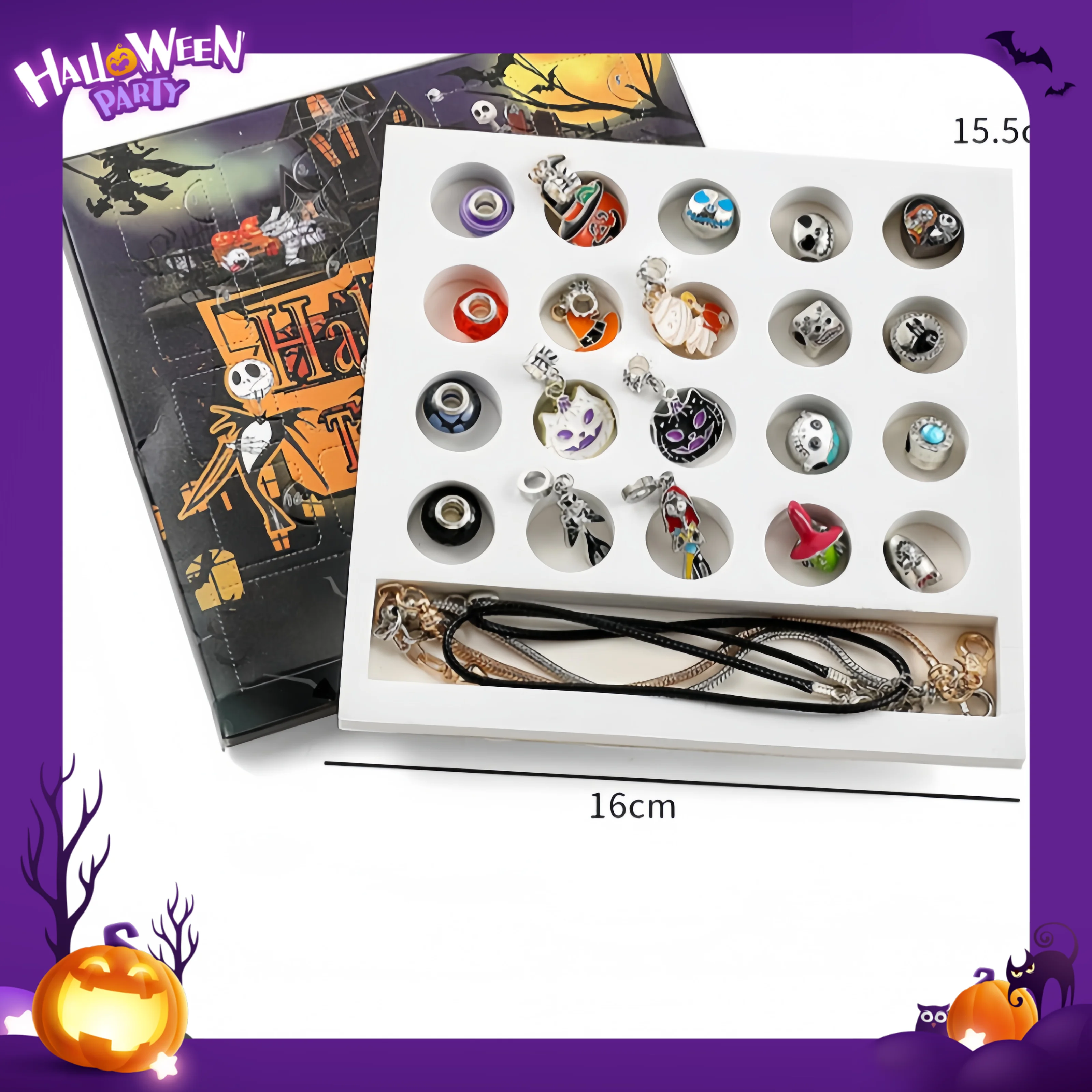 

Spot Halloween 2025 New Bracelet Blind Box Diy Large Hole Bead Bracelet Halloween Gift Box Vacuum Packaging Childrens Cool Gifts
