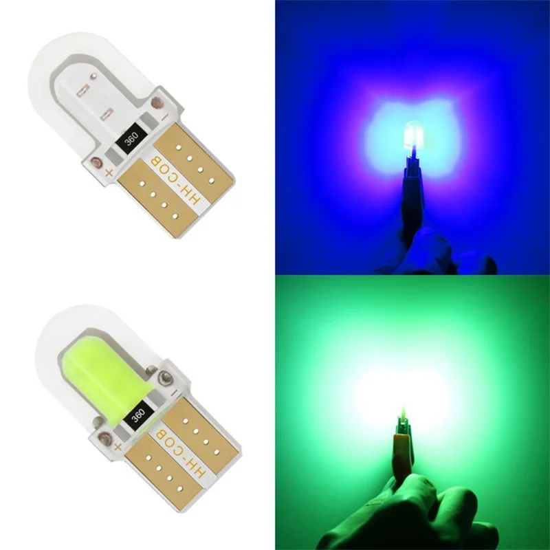 Bulk Pack 50/100/200PCS LED License Plate Light Bulb W5W T10 COB 4SMD Canbus Compatible Auto Parking Clearance Lamp Bright Silic