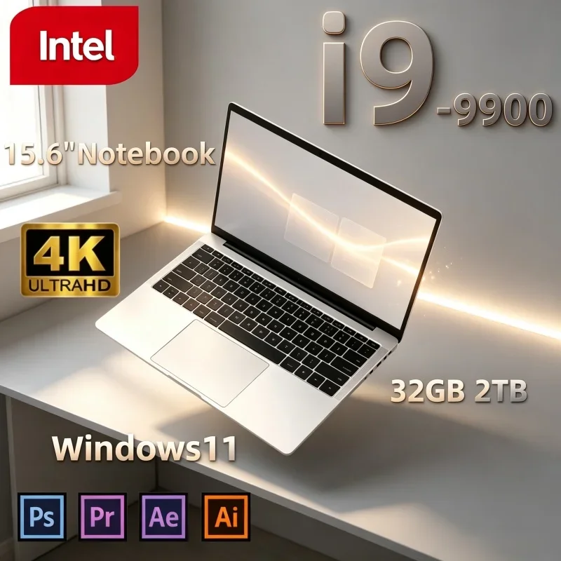 

Large Capacity Win11 Business Notebook 15.6" i9-9900 120Hz FHD IPS 16/32GB RAM 2TB SSD Backlit Keyboard PC