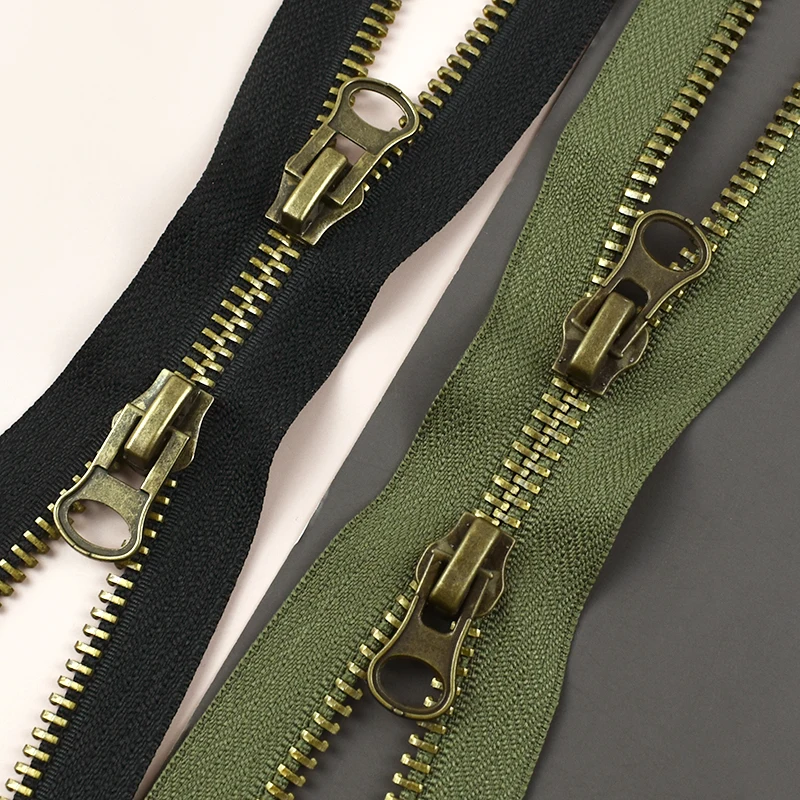 

1Pc 8# Metal Zipper 12-25cm Close-End 70-120cm Open-End Zips Coat Double Sliders Jacket Closure Zip Repair Kit Sewing Accessory