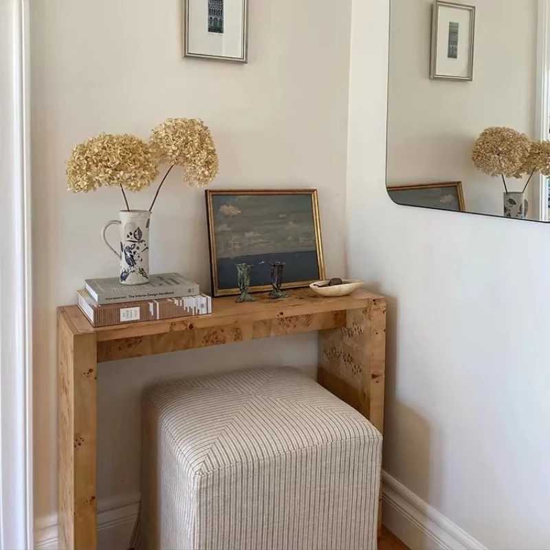 

Modern minimalist villa bedroom rectangular, wooden dresser hotel tree tumor pattern accent desk furniture