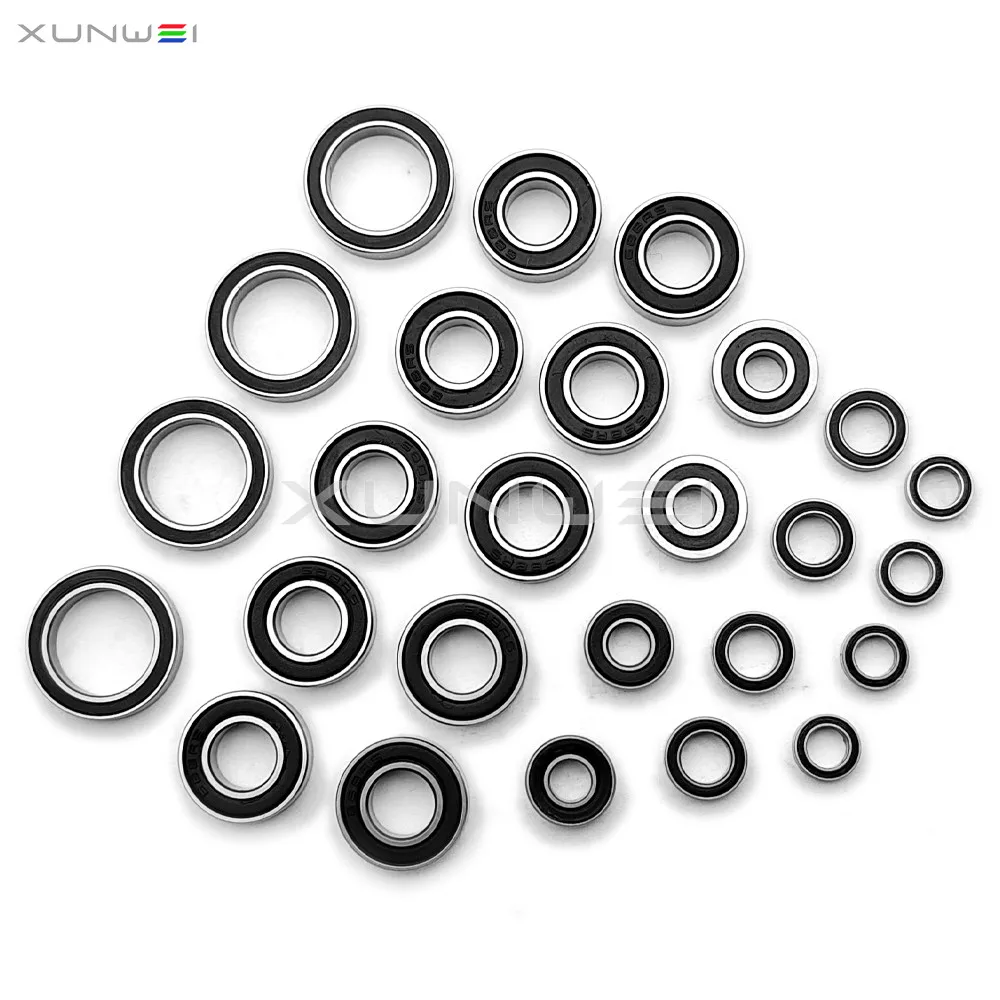 Tekno MT410 Chrome Steel Complete Rubber Sealed Ball Bearings Kit 26Pcs Rc Monster Truck Car Spare Parts