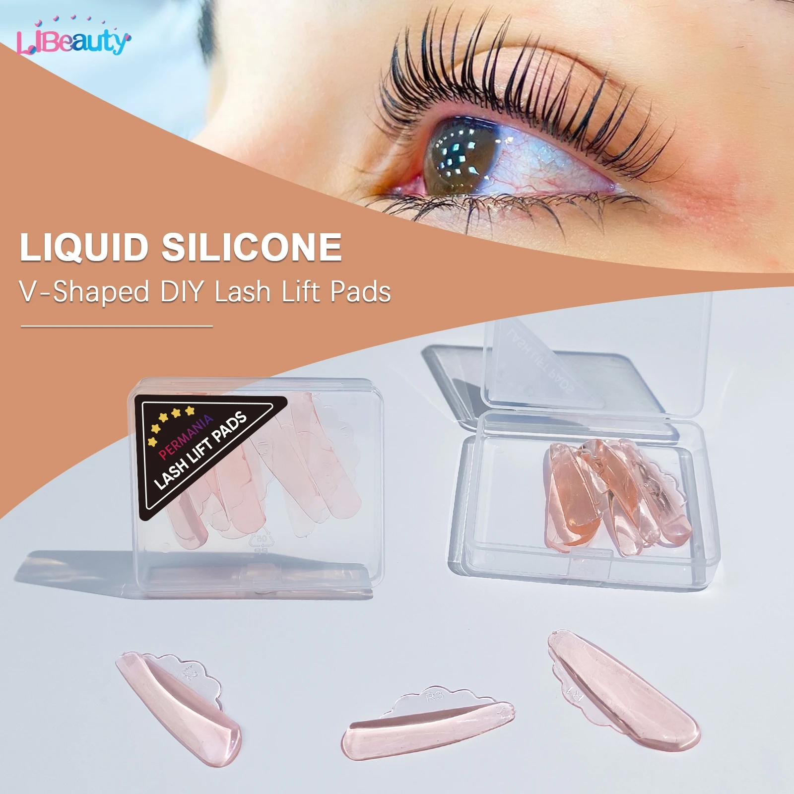 Libeauty Wholesale Free Glue Silicone Eyelash Perm Rod Sticky Lash Lift Pads 3D Eyelash Curler Makeup Accessories Makeup Tools