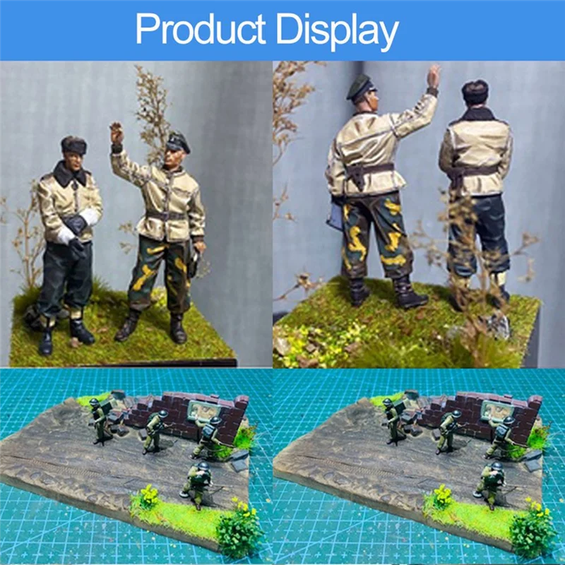 BAAG-Multi-Terrain Simulation Model 7PCS 5Mm Artificial Grass Tufts Miniature Grass Bushes Plant Clusters Sand Table Landscape S