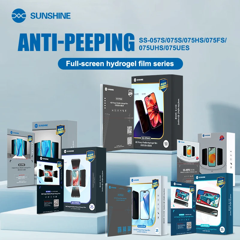 SS-075S 075HS 075FS 075UHS 075UES 057S Anti-peep Privacy TPU flessibile Hydrogel Film schermo del telefono per SUNSHINE SS-890C Y22