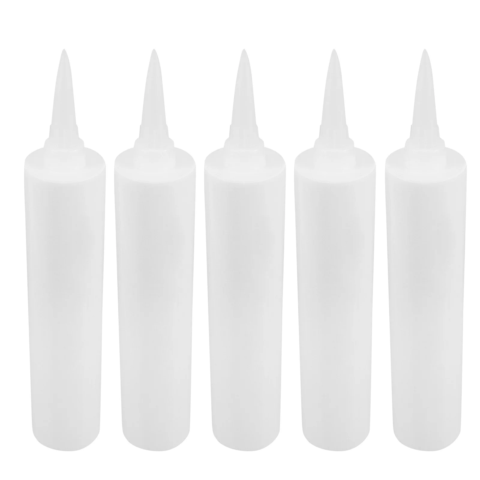 

5Pcs Refillable Empty Caulk Tubes for Tile Grouting Sealant Application Reusable Caulking Tools Kitchen Bathroom Balcony