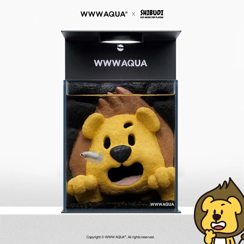 Cosmic Grocery Store SHIBUDI Treasure Hunt Lion Desktop Ecological Landscape Tide Play Landscaping Douyu Glass Fish Tank
