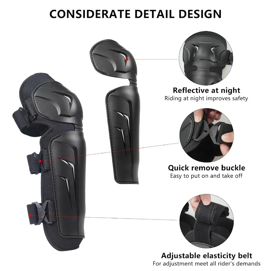 Rodilleras y espinilleras ajustables para Motocross para hombres, protección de armadura de pierna de motocicleta a prueba de golpes para carreras de motos de cross, alto rendimiento
