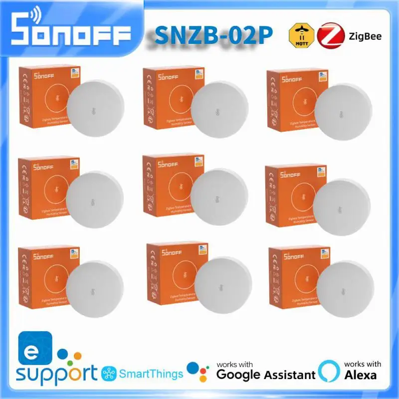 Sonoff SNZB-02P Zigbee Temperature And Humidity Sensor High Accuracy Smart Home Support Zigbee2mqtt Google Home Assistant Alexa