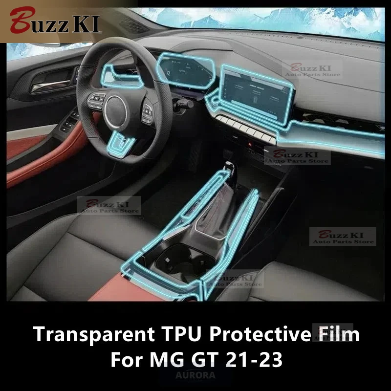 

Для MG GT 21-23 салон автомобиля, центральная консоль, прозрачная защитная пленка из ТПУ, ремонтная пленка против царапин, автомобильные аксессуары