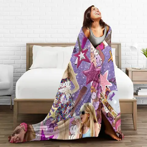 हन्ना मोंटाना माइली स्टीवर्ट कंबल मज़ेदार टीवी फलालैन थ्रो कंबल बिस्तर सोफा रजाई नरम गर्म बेडस्प्रेड सांस लेने योग्य 8 best sales सर्दियों का कंबल - №2