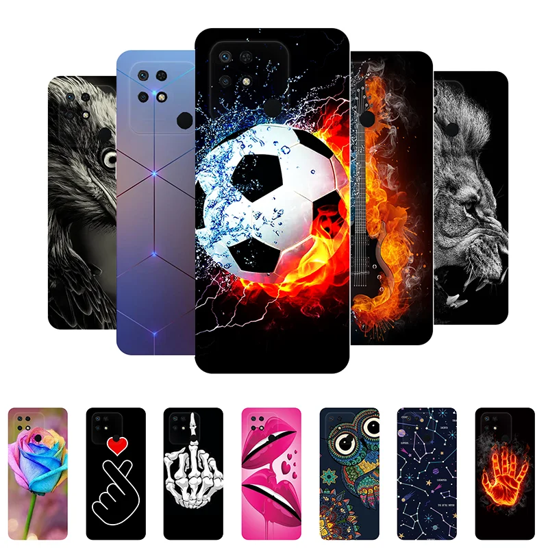 for Funda Poco C40 C65 C55 C51 Case Football Soft Silicone Back Cases for Xiaomi Poco C40 C 40 Phone Cover for PocoC40 Bumper