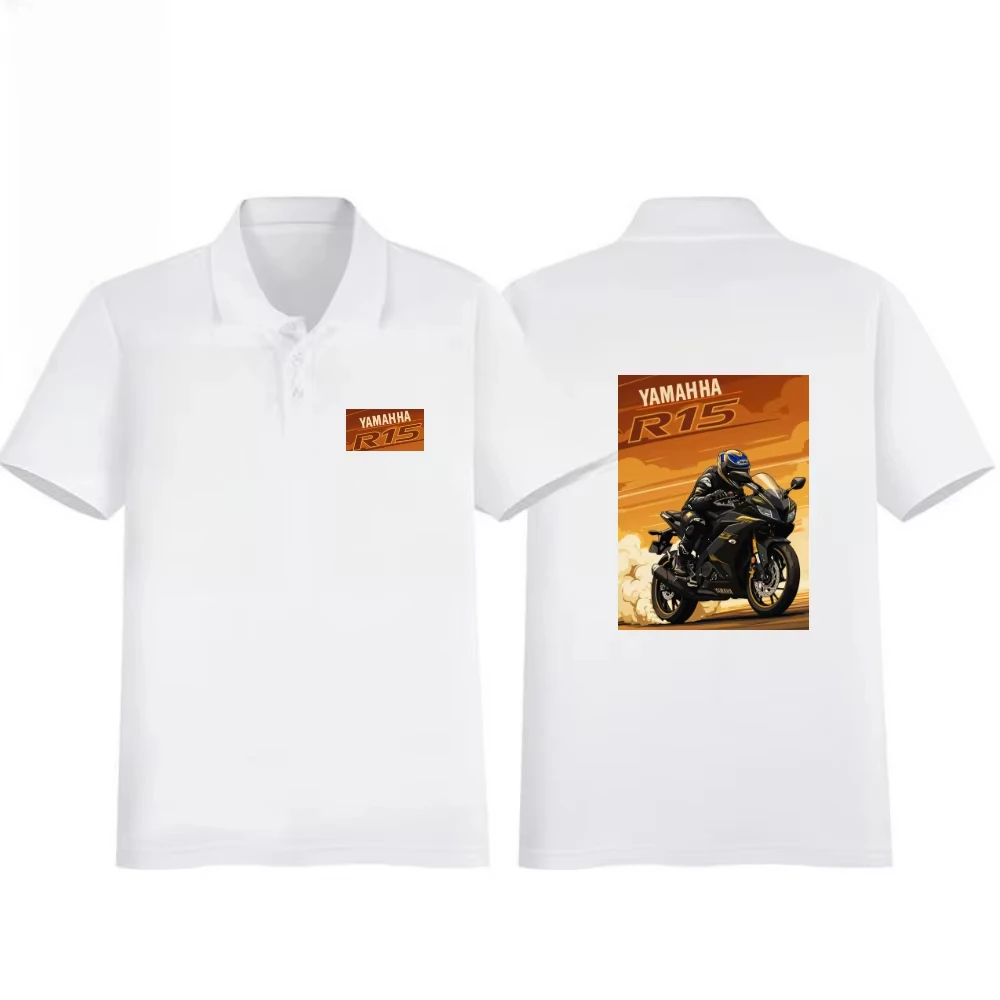 

New Yamaha racing suit printed business men's POLO shirt summer breathable short-sleeved loose shirt T-shirt