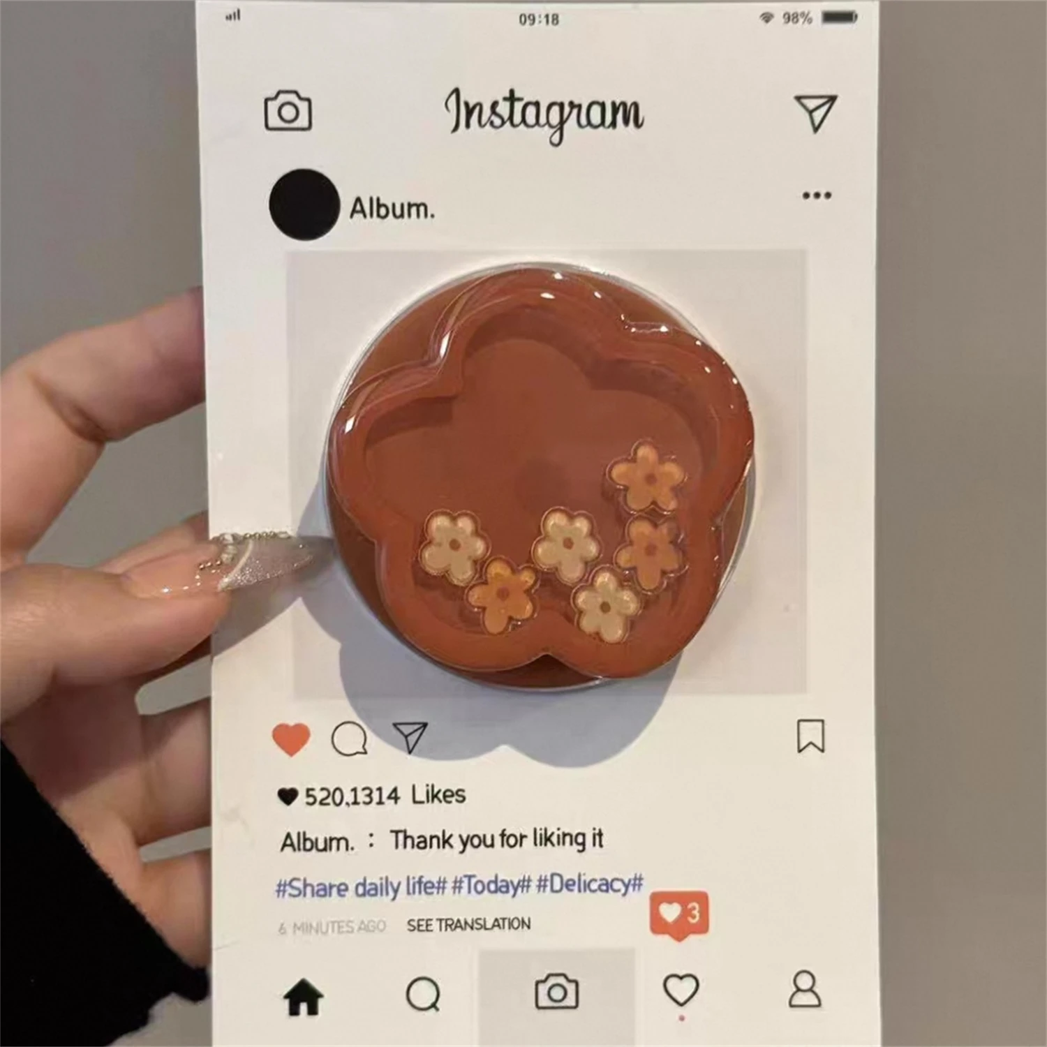 

Korean Cute Magnetic Stand for Magsafe Grip Tok Griptok Bracket Phone Holder Support For IPhone Samsung Pad Smart Tok