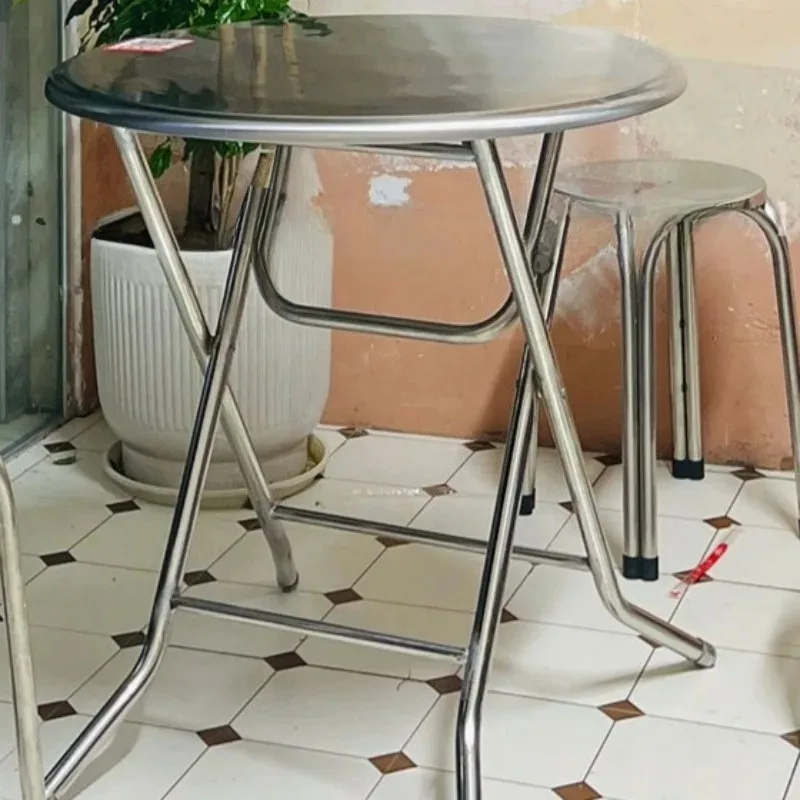 

Outdoor Creative Coffee Table Double-layer Aesthetic Ergonomics Dining Chair Folding Stool Cafe Furniture Salontafel XY40KFZ