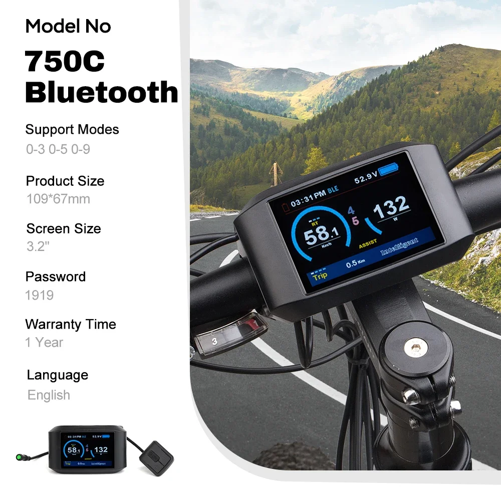 Bafang Mid driveモーター用Hdmiディスプレイインジケーター、e-bike