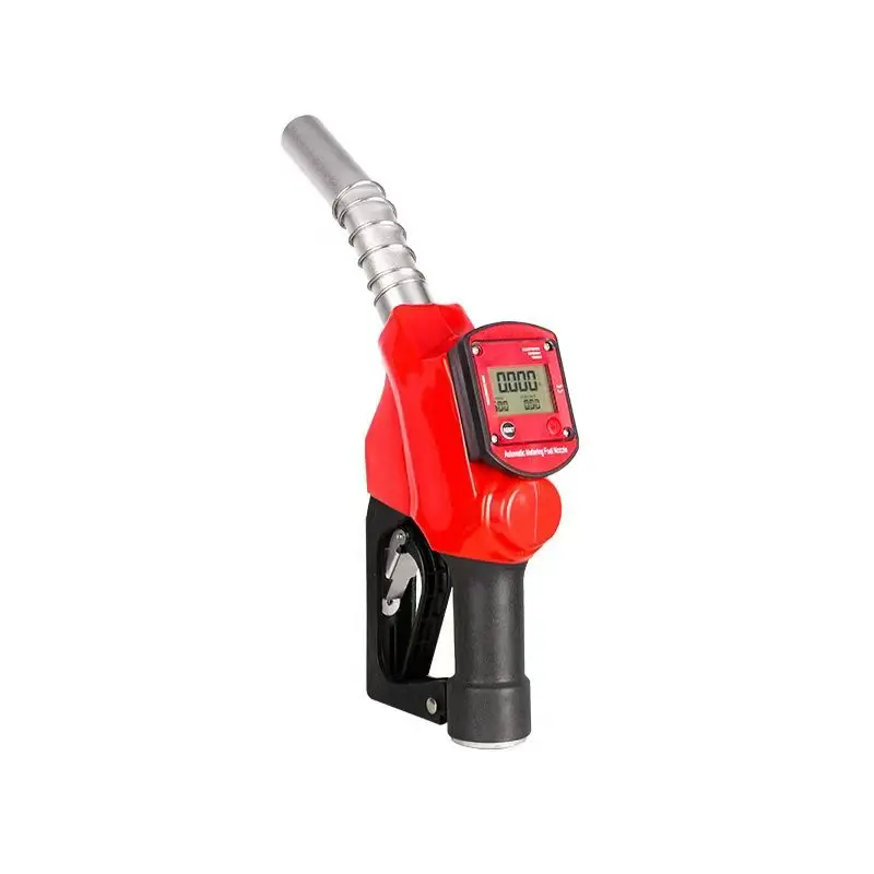 1 Inch Electronic Metering Fuel Nozzle, Oil Delivery Gun with Built-in Flow Meter for Fuel Dispenser