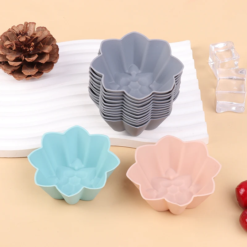 12Pcs Little Flower Silicone Cake Mold DIY Cupcake Cup Heat Resistant Nonstick Silicone Chocolate Mold Kitchen Party Baking Mold