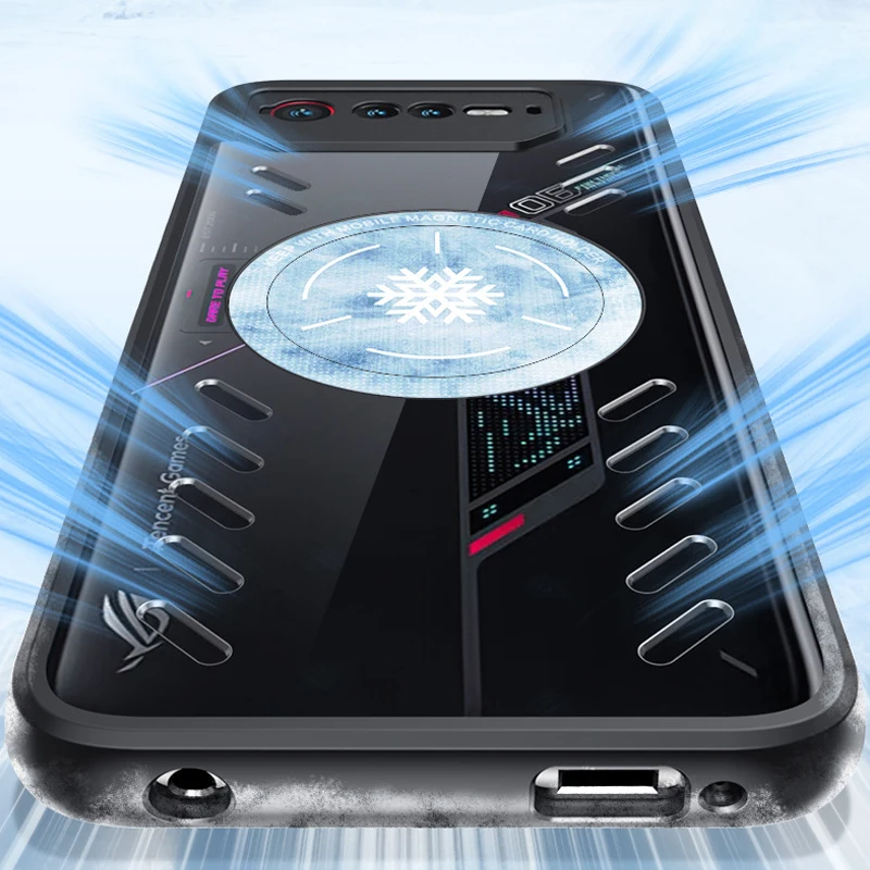 For Asus ROG 6 Pro Cooling Case For ROG 7 Graphene Aluminum Alloy Game Heat Dissipation Cover + Radiator For ROG Phone 6 / 6D