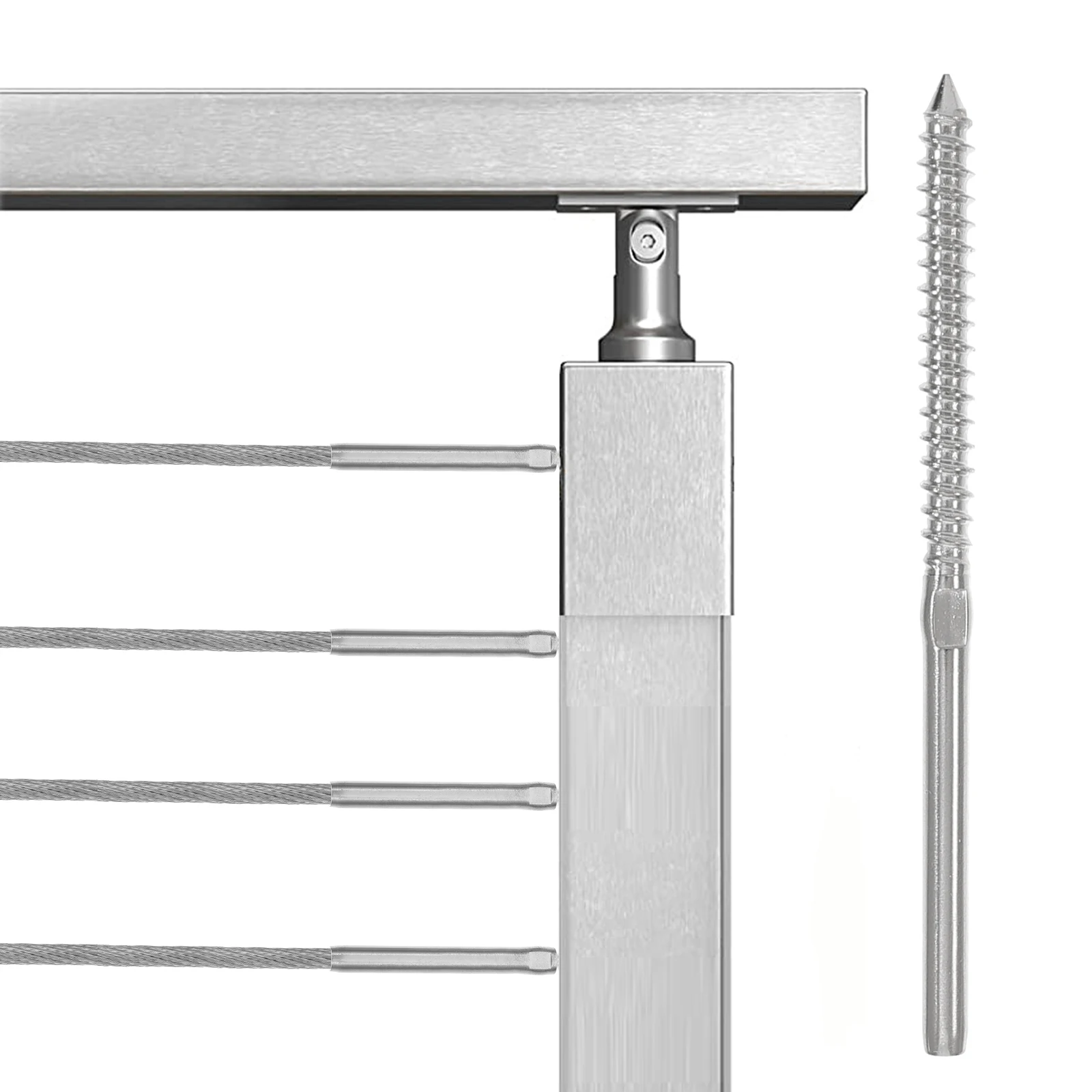 

Threaded Tensile Screws Cable Railing Kit 1/8 Inch Stainless Steel Hardware Solution Lag Stair